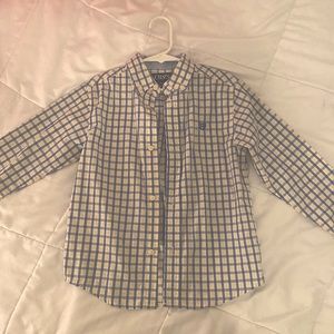 Chaps blue white and yellow boys button down
